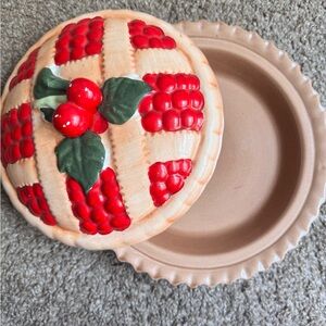 Cherry Pie Ceramic Dish with Lid